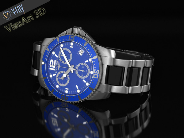 watch longines conquest 3ds - Watch Longines Hydroconquest... by VisuArt3D